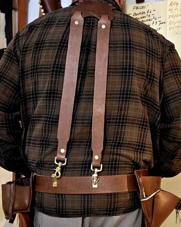 Custom Leather Suspenders